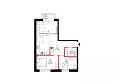 3 pokoje, mieszkanie 60,78 m², piętro 1, oferta nr Lokal 5, Czynu Społecznego 65F, Sulejówek, ul. Czynu Społecznego 65