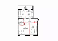3 pokoje, mieszkanie 63,59 m², piętro 1, oferta nr Lokal 6, Czynu Społecznego 65F, Sulejówek, ul. Czynu Społecznego 65