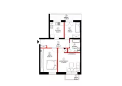 3 pokoje, mieszkanie 63,54 m², piętro 2, oferta nr Lokal 9, Czynu Społecznego 65F, Sulejówek, ul. Czynu Społecznego 65