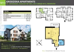 1 pokój, mieszkanie 30,11 m², piętro 2, oferta nr M13, Grodziska Apartments, Brwinów, ul. Grodziska 43 C