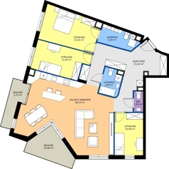 4 pokoje, mieszkanie 118,75 m², piętro 1, oferta nr 5, Apartamenty Pustułeczki, Warszawa, Ursynów, Ursynów, ul Pustułeczki 18 d