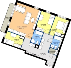 4 pokoje, mieszkanie 86,24 m², piętro 2, oferta nr 13, Apartamenty Pustułeczki, Warszawa, Ursynów, Ursynów, ul Pustułeczki 18 d