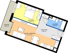 2 pokoje, mieszkanie 48,35 m², piętro 3, oferta nr 18, Apartamenty Pustułeczki, Warszawa, Ursynów, Ursynów, ul Pustułeczki 18 d