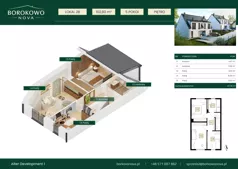 Dom 102,80 m², oferta nr 2-B, Borkowo Nova, Borkowo, ul. Nowa 29A