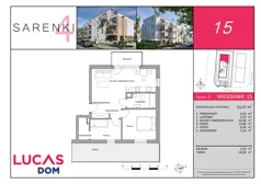 3 pokoje, mieszkanie 61,47 m², piętro 3, oferta nr M15, Sarenki 4, Warszawa, Wesoła, Stara Miłosna, ul. Sarenki 4