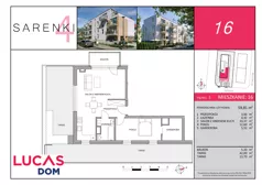 2 pokoje, mieszkanie 59,81 m², piętro 3, oferta nr M16, Sarenki 4, Warszawa, Wesoła, Stara Miłosna, ul. Sarenki 4