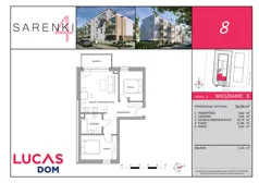 3 pokoje, mieszkanie 56,04 m², piętro 1, oferta nr M8, Sarenki 4, Warszawa, Wesoła, Stara Miłosna, ul. Sarenki 4