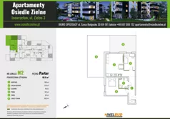 3 pokoje, mieszkanie 60,90 m², parter, oferta nr M02, Osiedle Zielne, Inowrocław, ul. Zielna 3