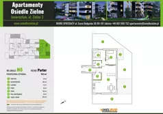 3 pokoje, mieszkanie 70,50 m², parter, oferta nr M06, Osiedle Zielne, Inowrocław, ul. Zielna 3