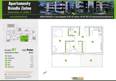 3 pokoje, mieszkanie 49,80 m², parter, oferta nr M07, Osiedle Zielne, Inowrocław, ul. Zielna 3