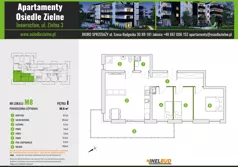 3 pokoje, mieszkanie 68,60 m², piętro 1, oferta nr M08, Osiedle Zielne, Inowrocław, ul. Zielna 3