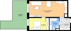 2 pokoje, apartament 51,00 m², piętro 1, oferta nr B07, Rezydencja Caro, Gliwice, Śródmieście, ul. Dolnych Wałów