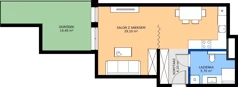 1 pokój, apartament 38,90 m², piętro 1, oferta nr B06, Rezydencja Caro, Gliwice, Śródmieście, ul. Dolnych Wałów