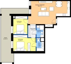 3 pokoje, apartament 77,20 m², piętro 2, oferta nr B14, Rezydencja Caro, Gliwice, Śródmieście, ul. Dolnych Wałów