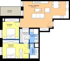 3 pokoje, apartament 77,20 m², piętro 3, oferta nr B22, Rezydencja Caro, Gliwice, Śródmieście, ul. Dolnych Wałów