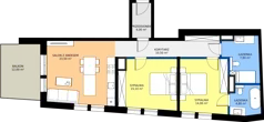 3 pokoje, apartament 79,80 m², piętro 1, oferta nr B12, Rezydencja Caro, Gliwice, Śródmieście, ul. Dolnych Wałów