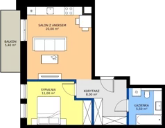 2 pokoje, apartament 44,50 m², piętro 2, oferta nr B16, Rezydencja Caro, Gliwice, Śródmieście, ul. Dolnych Wałów