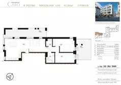 3 pokoje, mieszkanie 85,20 m², piętro 2, oferta nr A02, Rezydencja Caro, Gliwice, Śródmieście, ul. Dolnych Wałów
