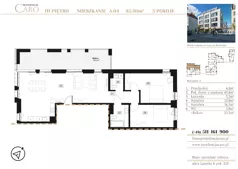 3 pokoje, mieszkanie 85,30 m², piętro 3, oferta nr A04, Rezydencja Caro, Gliwice, Śródmieście, ul. Dolnych Wałów