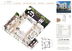 5 pokoi, mieszkanie 138,90 m², piętro 4, oferta nr A05, Rezydencja Caro, Gliwice, Śródmieście, ul. Dolnych Wałów