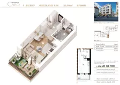 1 pokój, apartament 26,90 m², piętro 1, oferta nr B01, Rezydencja Caro, Gliwice, Śródmieście, ul. Dolnych Wałów