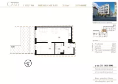2 pokoje, mieszkanie 51,00 m², piętro 1, oferta nr B07, Rezydencja Caro, Gliwice, Śródmieście, ul. Dolnych Wałów