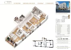 5 pokoi, mieszkanie 178,80 m², piętro 2, oferta nr B20, Rezydencja Caro, Gliwice, Śródmieście, ul. Dolnych Wałów