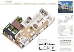 5 pokoi, mieszkanie 178,80 m², piętro 2, oferta nr B20, Rezydencja Caro, Gliwice, Śródmieście, ul. Dolnych Wałów