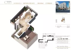4 pokoje, mieszkanie 106,00 m², piętro 4, oferta nr B27, Rezydencja Caro, Gliwice, Śródmieście, ul. Dolnych Wałów