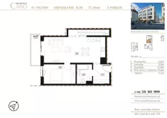 3 pokoje, mieszkanie 77,30 m², piętro 4, oferta nr B28, Rezydencja Caro, Gliwice, Śródmieście, ul. Dolnych Wałów