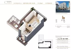3 pokoje, mieszkanie 77,30 m², piętro 4, oferta nr B28, Rezydencja Caro, Gliwice, Śródmieście, ul. Dolnych Wałów