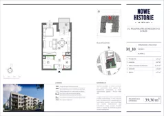 1 pokój, mieszkanie 39,30 m², piętro 1, oferta nr M10, Nowe Historie, Lublin, Kośminek, ul. Wolskiej