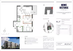 3 pokoje, mieszkanie 68,10 m², piętro 2, oferta nr M27, Nowe Historie, Lublin, Kośminek, ul. Wolskiej