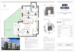 3 pokoje, mieszkanie 61,80 m², parter, oferta nr M3, Nowe Historie, Lublin, Kośminek, ul. Wolskiej