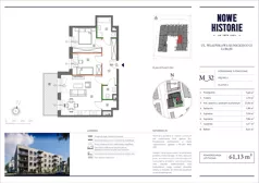 3 pokoje, mieszkanie 61,13 m², piętro 2, oferta nr M32, Nowe Historie, Lublin, Kośminek, ul. Wolskiej