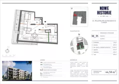2 pokoje, mieszkanie 44,58 m², piętro 3, oferta nr M35, Nowe Historie, Lublin, Kośminek, ul. Wolskiej