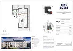 3 pokoje, mieszkanie 46,65 m², piętro 2, oferta nr M6, Nowe Historie, Lublin, Kośminek, ul. Wolskiej