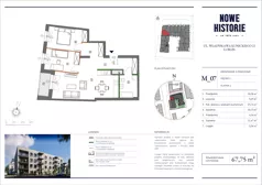 3 pokoje, mieszkanie 67,75 m², piętro 1, oferta nr M7, Nowe Historie, Lublin, Kośminek, ul. Wolskiej
