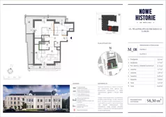 3 pokoje, mieszkanie 58,30 m², piętro 2, oferta nr M8, Nowe Historie, Lublin, Kośminek, ul. Wolskiej