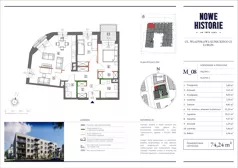 4 pokoje, mieszkanie 74,24 m², piętro 1, oferta nr M8, Nowe Historie, Lublin, Kośminek, ul. Wolskiej