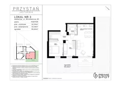 3 pokoje, apartament inwestycyjny 52,54 m², parter, oferta nr  3/8, Przystań Jastarnia, Jastarnia, ul. Mickiewicza 40