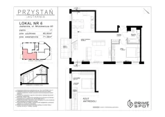 3 pokoje, apartament inwestycyjny 65,50 m², piętro 1, oferta nr  6/8, Przystań Jastarnia, Jastarnia, ul. Mickiewicza 40