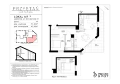 3 pokoje, apartament inwestycyjny 57,60 m², piętro 1, oferta nr  7/8, Przystań Jastarnia, Jastarnia, ul. Mickiewicza 40