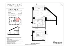 2 pokoje, apartament inwestycyjny 44,07 m², piętro 1, oferta nr  8/8, Przystań Jastarnia, Jastarnia, ul. Mickiewicza 40