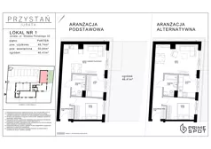 3 pokoje, apartament inwestycyjny 48,26 m², piętro 1, oferta nr 6, Przystań Jurata, Jurata, ul. Wojska Polskiego 32