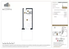 1 pokój, mieszkanie 29,85 m², parter, oferta nr 1.1, Residenza Belcanto, Kraków, Grzegórzki, ul. Kazimierza Kordylewskiego 3