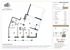 5 pokoi, mieszkanie 137,30 m², piętro 9, oferta nr 1.121, Residenza Belcanto, Kraków, Grzegórzki, ul. Kazimierza Kordylewskiego 3