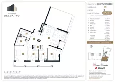 5 pokoi, mieszkanie 137,30 m², piętro 9, oferta nr 1.121, Residenza Belcanto, Kraków, Grzegórzki, ul. Kazimierza Kordylewskiego 3