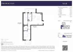 3 pokoje, mieszkanie 70,52 m², piętro 1, oferta nr B1 – M1.6, Primacasa, Piaseczno, ul. Jana Pawła II 11