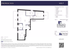 4 pokoje, mieszkanie 68,36 m², piętro 3, oferta nr B1 – M3.7, Primacasa, Piaseczno, ul. Jana Pawła II 11